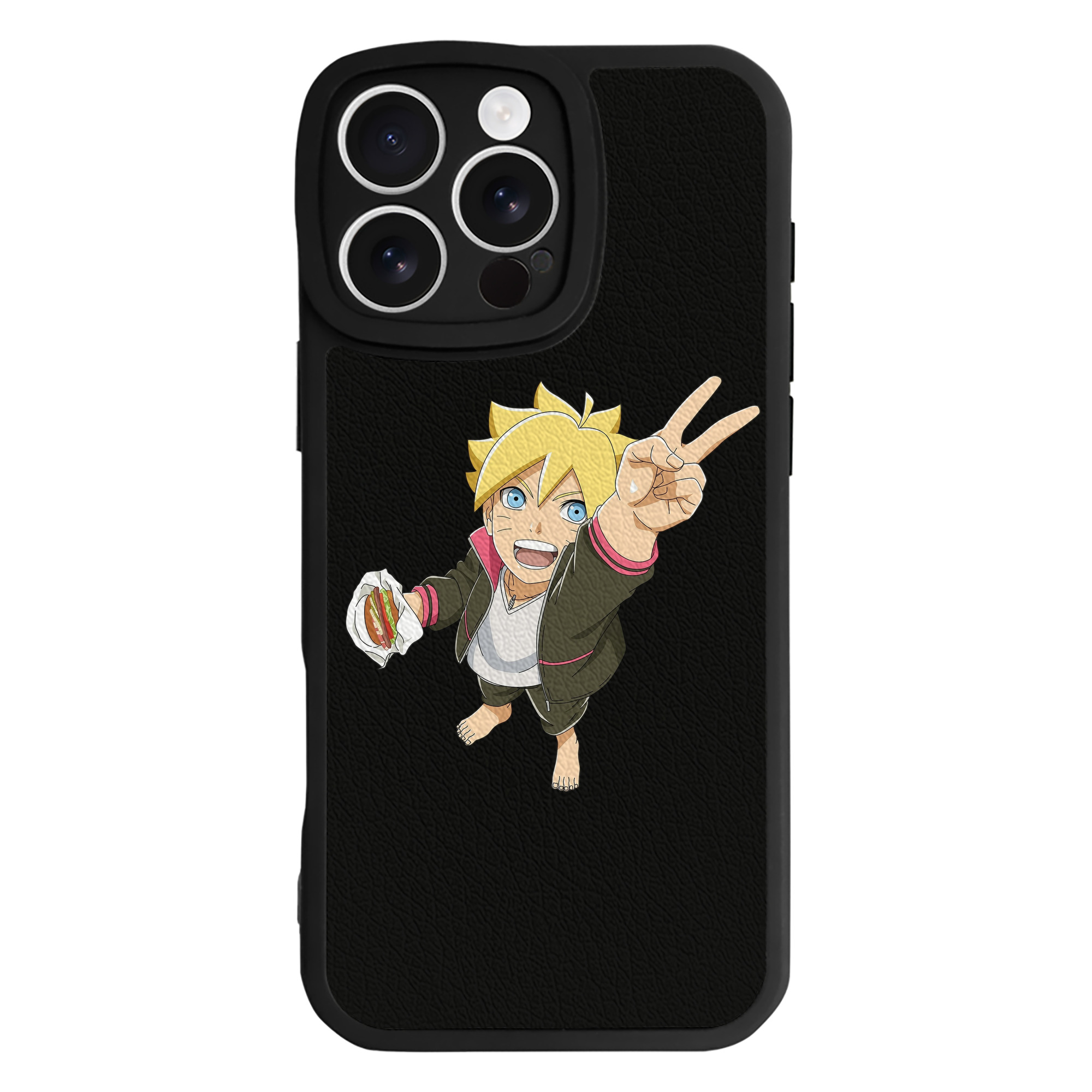 （画像用） NARUTO -ナルト- うずまき ボルト Uzumaki Boruto 【iPhone 16シリーズ対応】シリコンスマホケース（レザー調） 材質：シリコン